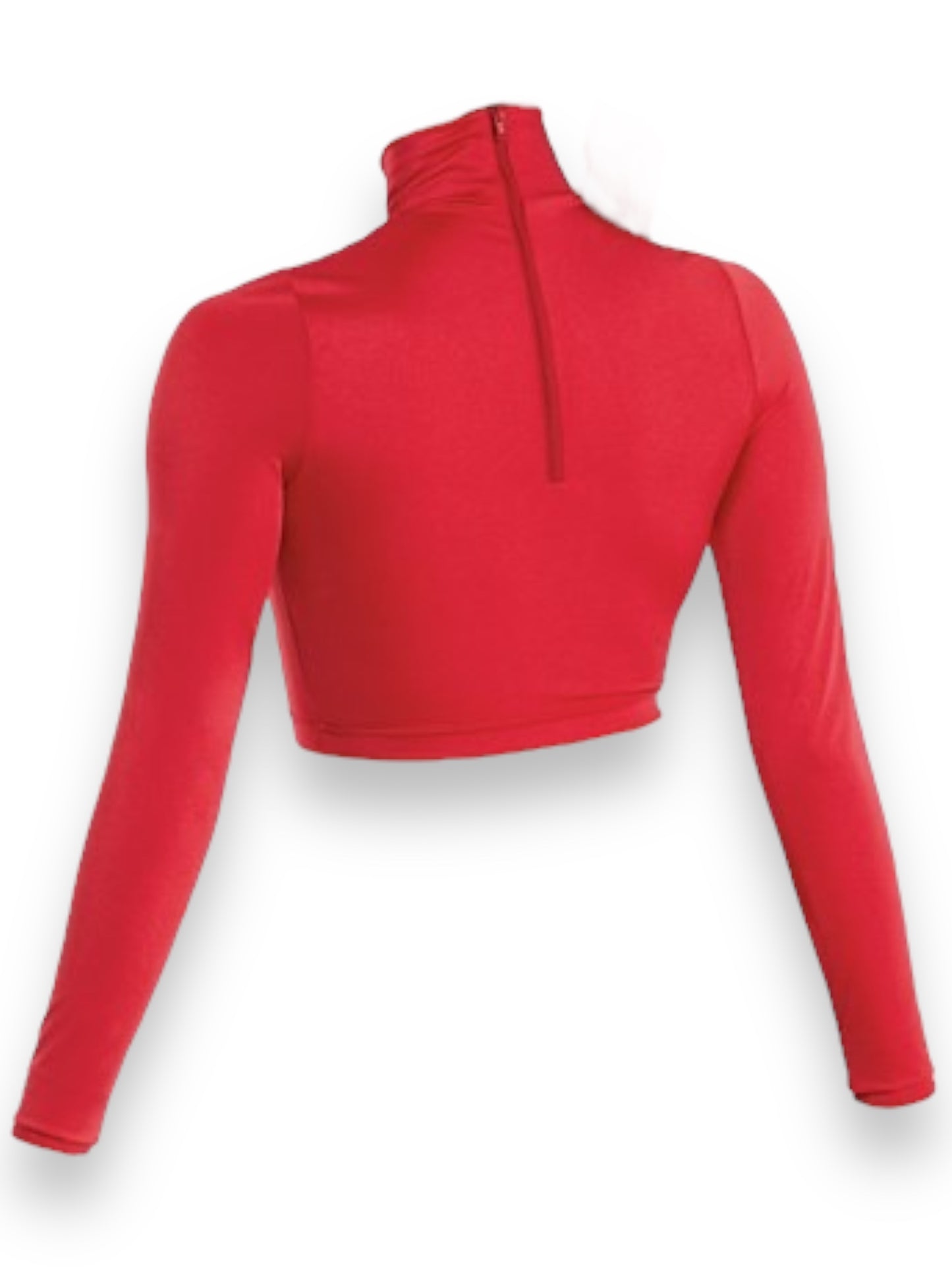 LUSTRE LONG SLEEVE CROP TOP
