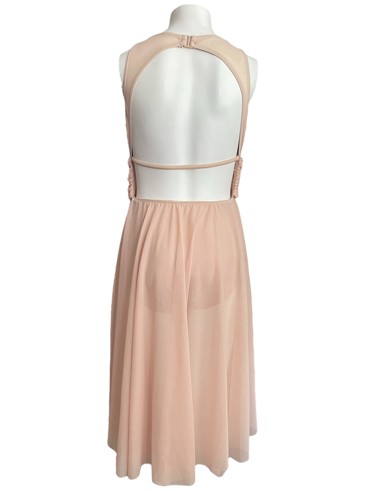 MESH WRAP MIDI DRESS-D11003