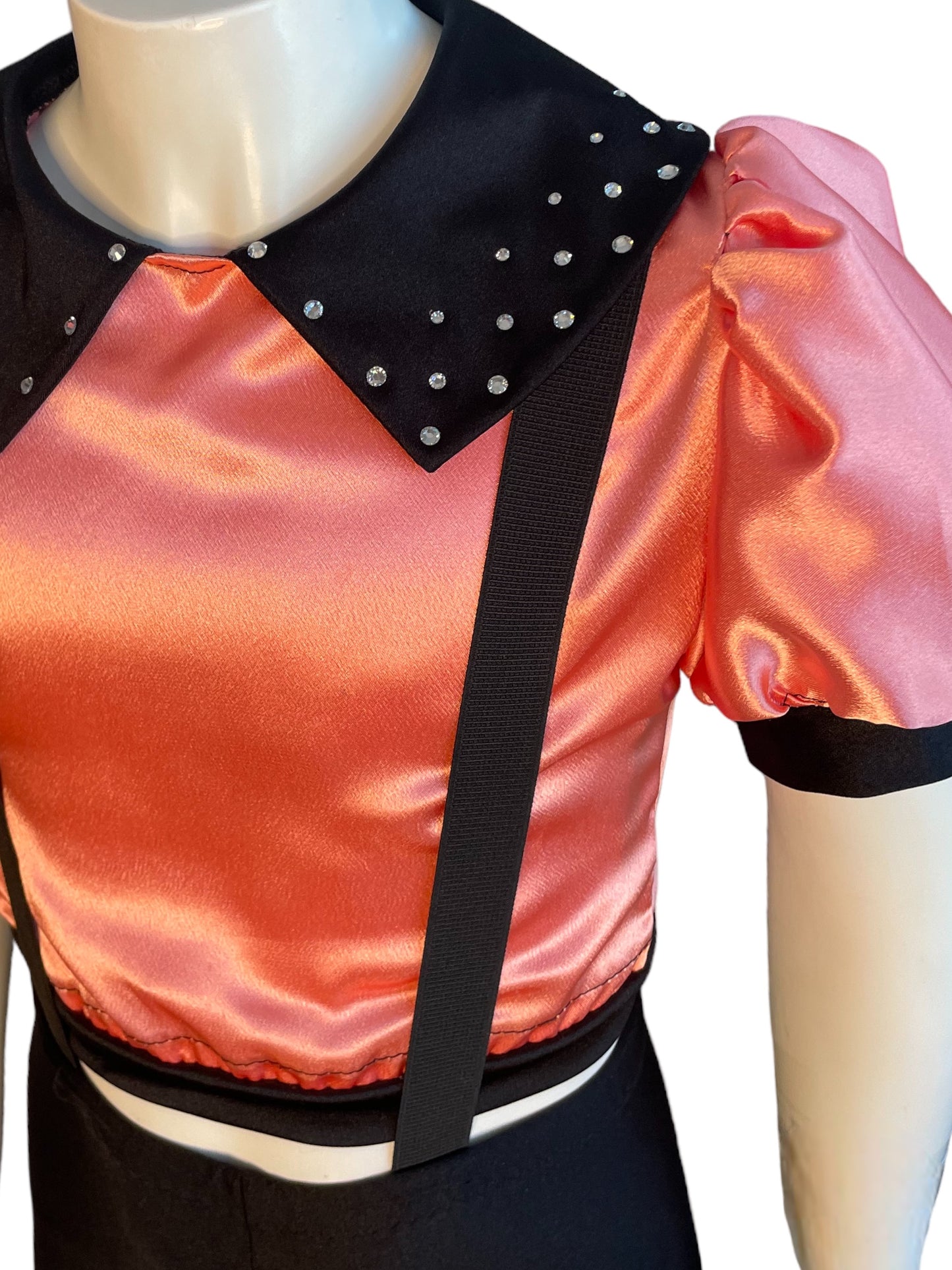 CUSTOM CORAL AND SUSPENDER PANTS