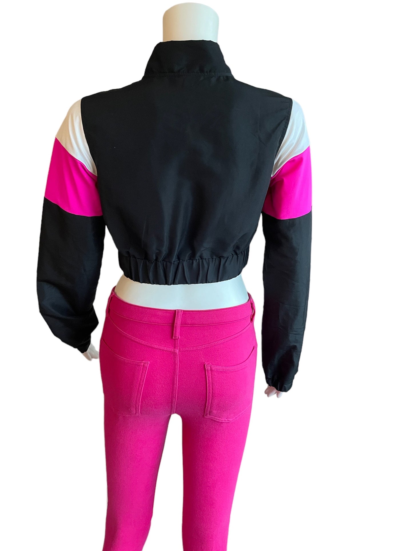 CROPPED COLORBLOCK JACKET-AH12405