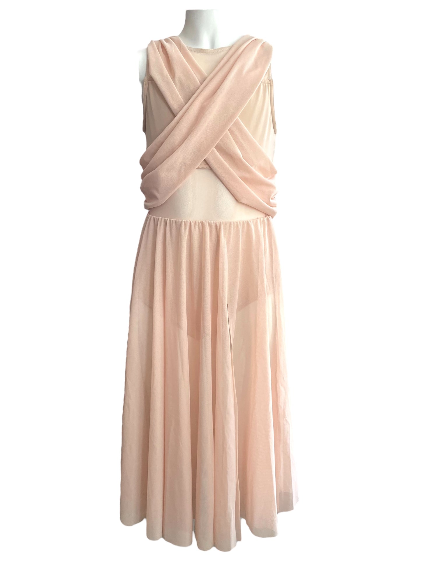 MESH WRAP MIDI DRESS-D11003