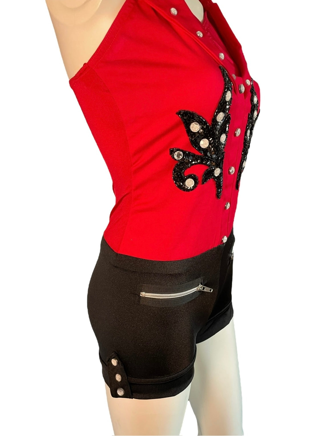 KELLE BLACK/RED BIKETARD