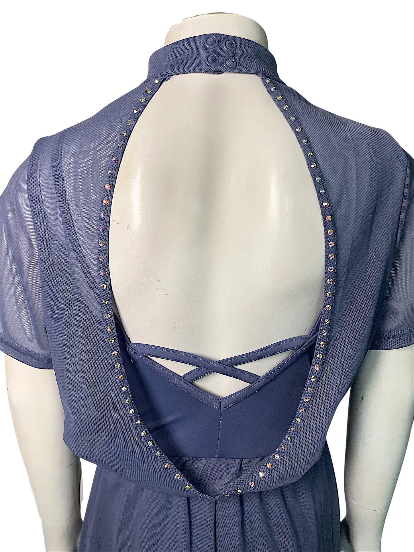 MOCK NECK POWER MESH ROMPER-11785 Semi-Custom