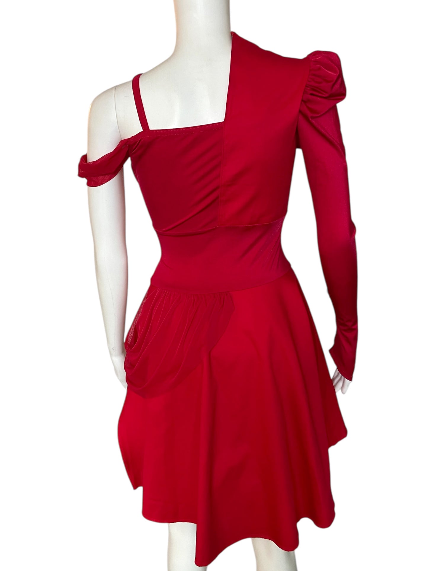ASYMMETRICAL DRESS WITH CORSET