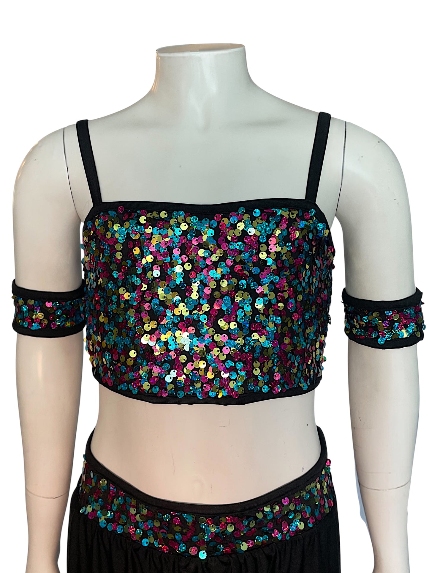 GLAMOUR PANTS AND CROP TOP