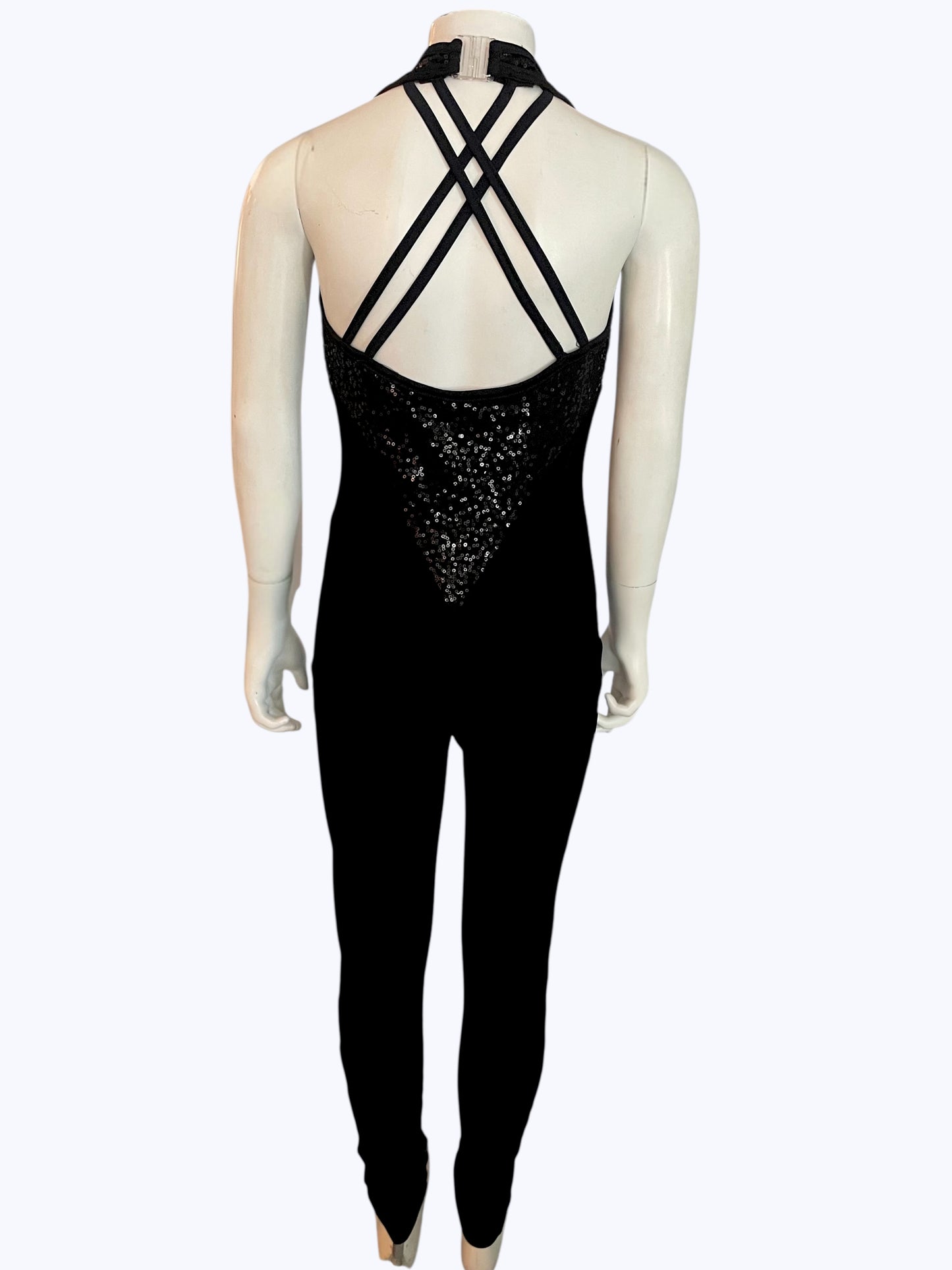 SEQUIN AND VELOUR UNITARD