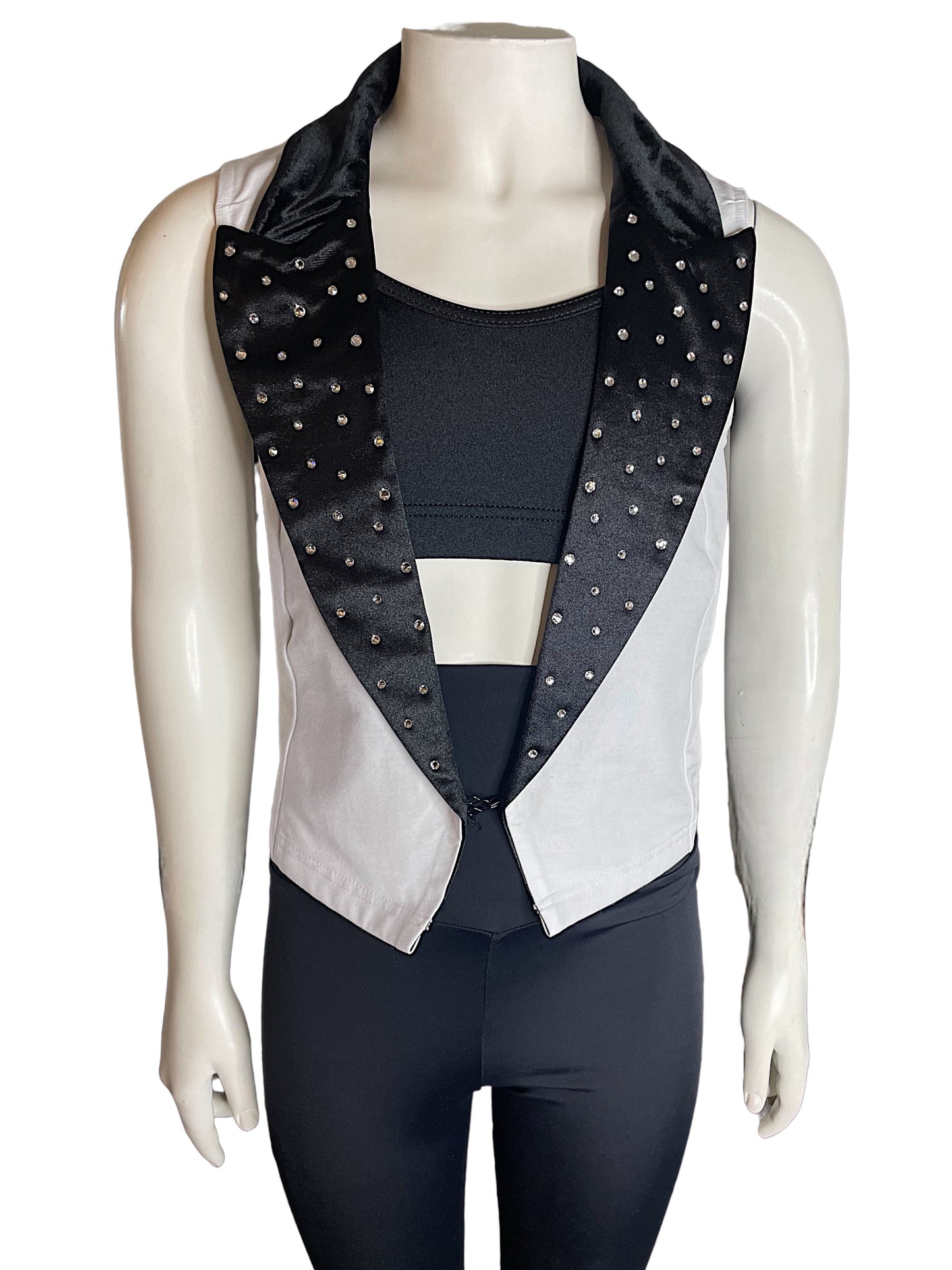 CRYSTAL TUXEDO VEST-10752