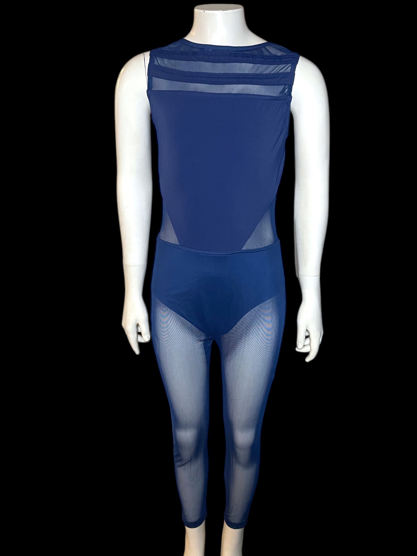 OPEN BACK MESH UNITARD-11422