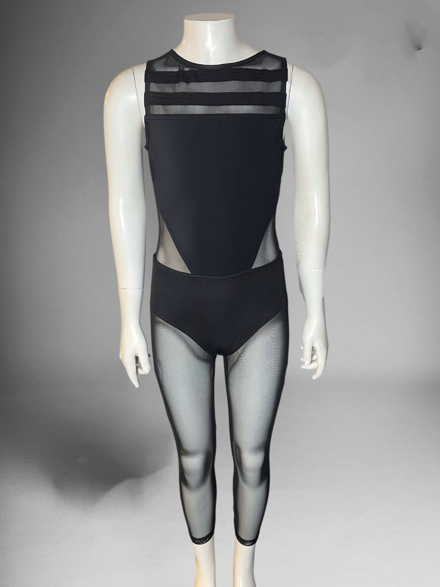 OPEN BACK MESH UNITARD-11422