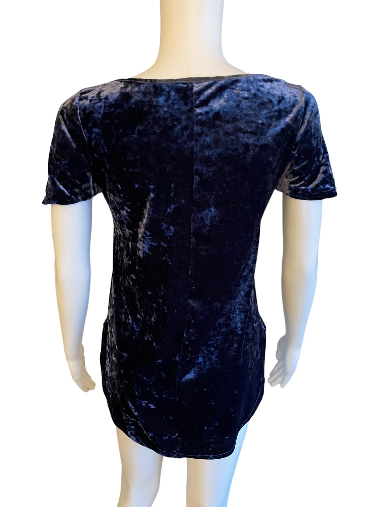 CRUSHED VELVET T-SHIRT DRESS-D11035