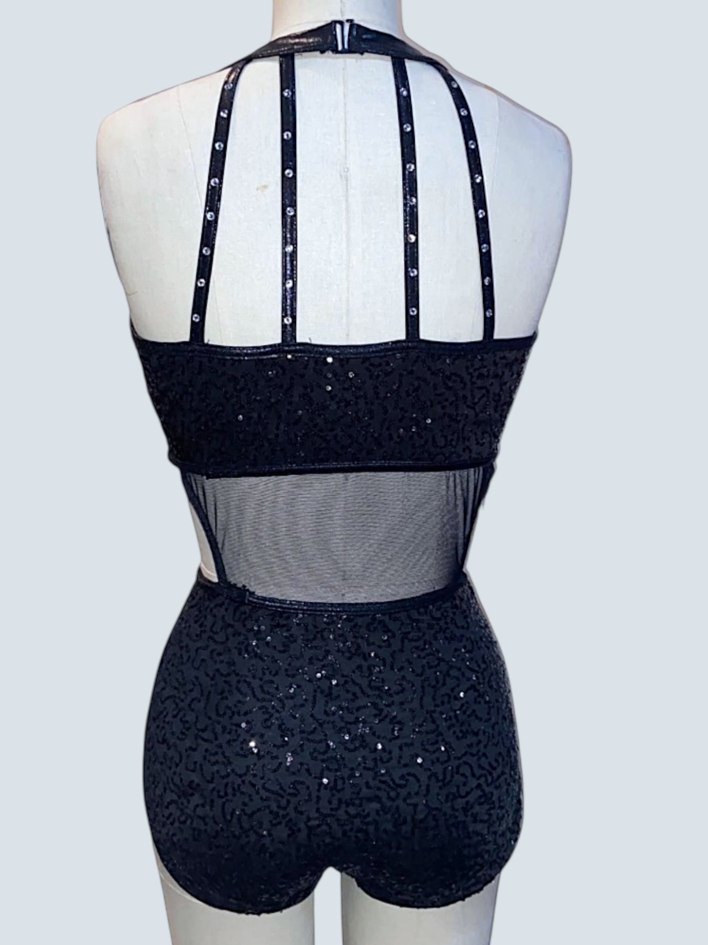 STRAPPY SEQUIN LEOTARD-SQ9230