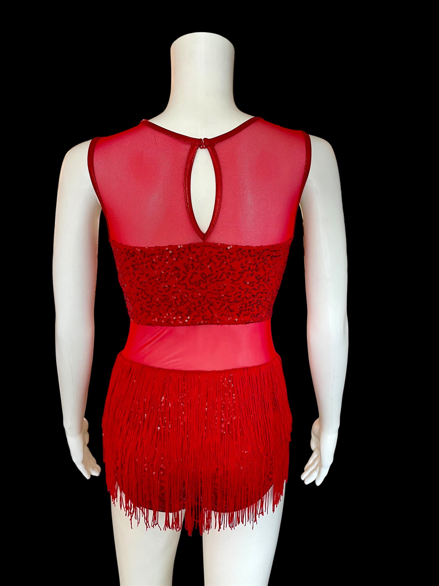 SEQUIN LEOTARD WITH FRINGE-SQ10738