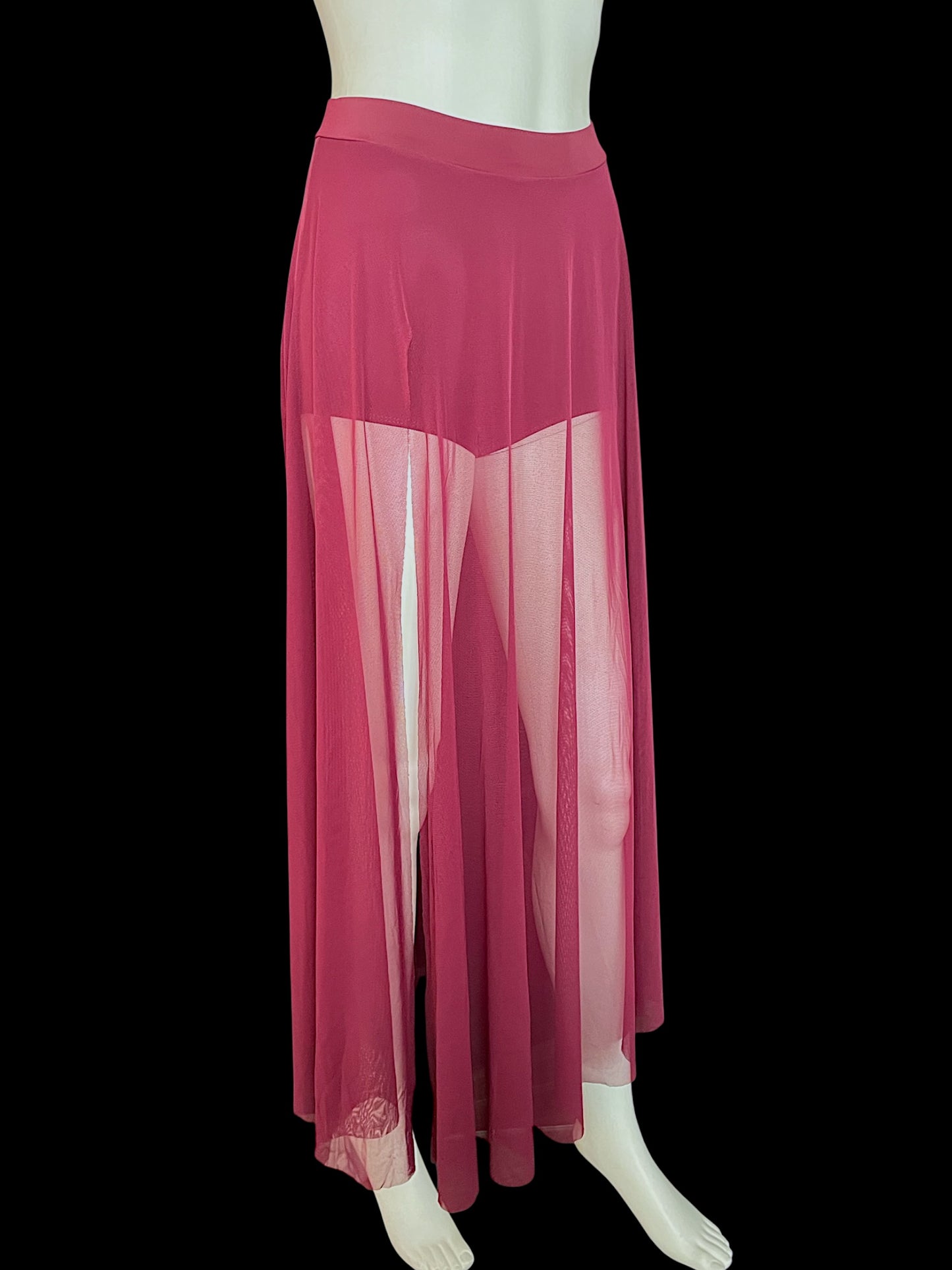HIGH WAIST MESH MAXI SKIRT-S7823