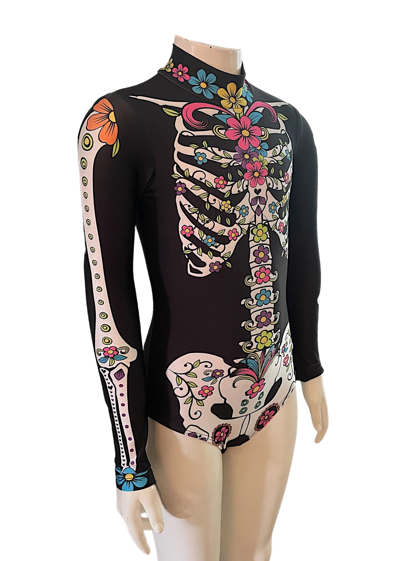 DAY OF THE DEAD LONG SLEEVE LEOTARD