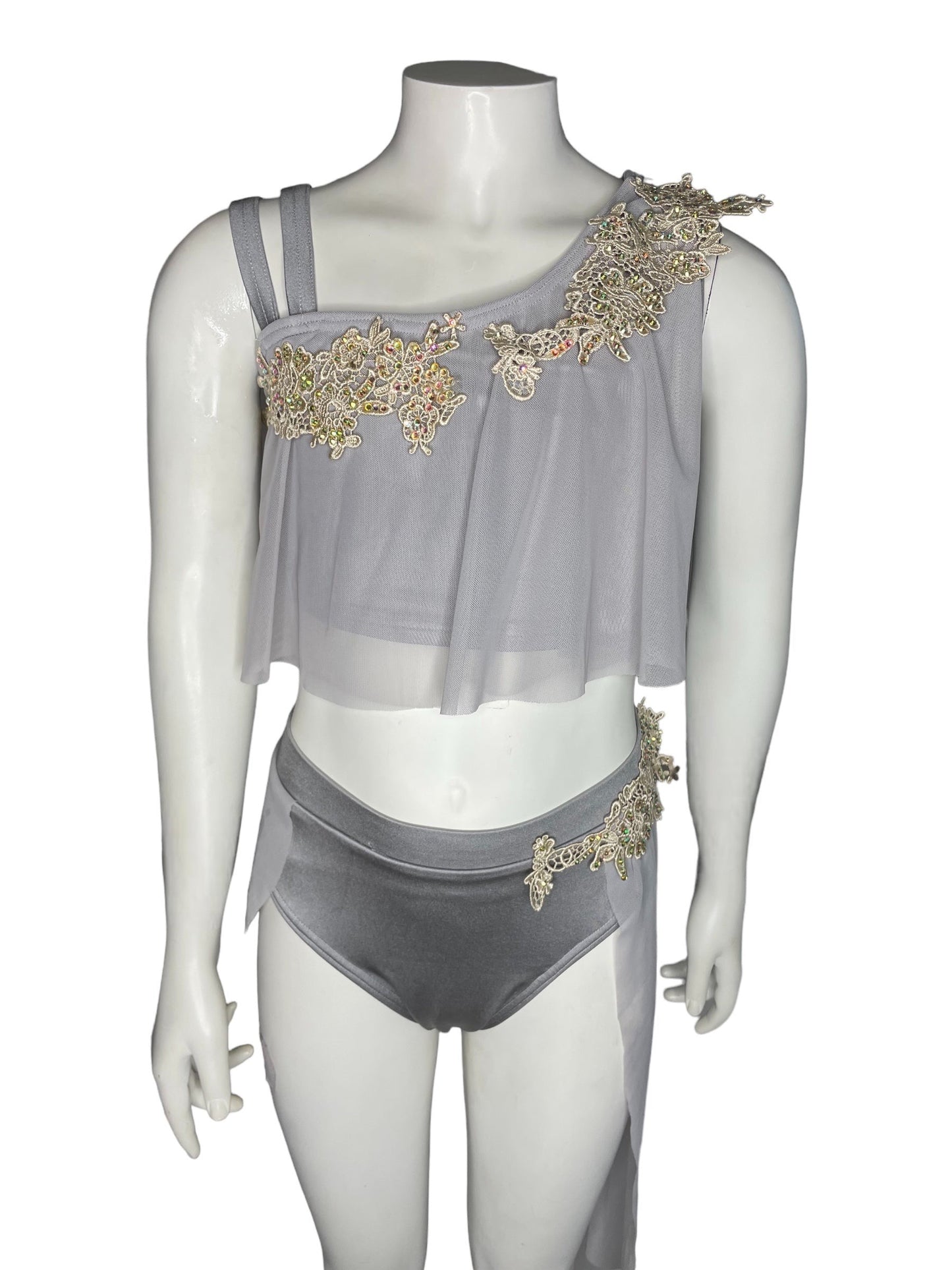 ASYMMETRICAL BRA TOP AND SKIRT-SH11437