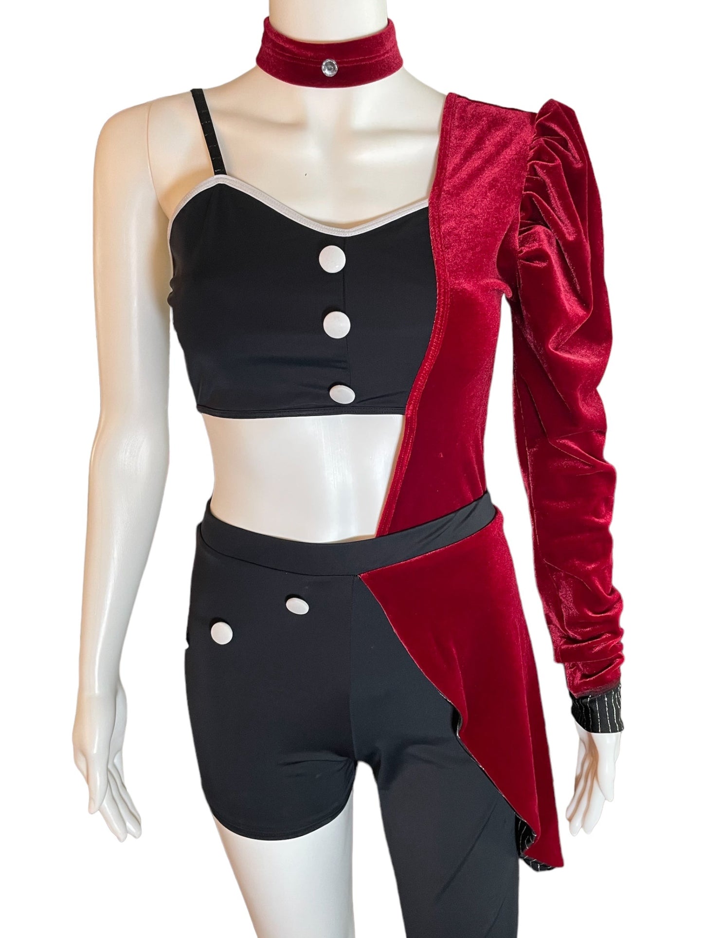 VELVET HALF SUIT