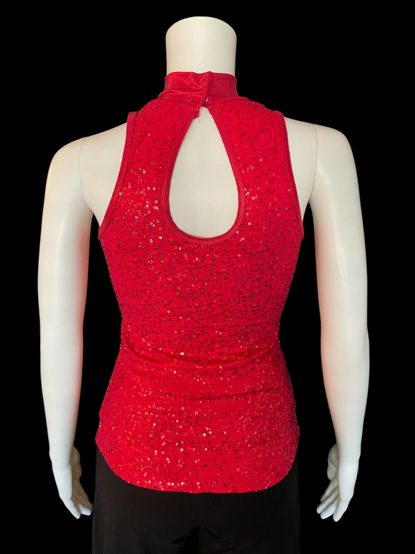 SEQUIN MOCK NECK TOP-13868