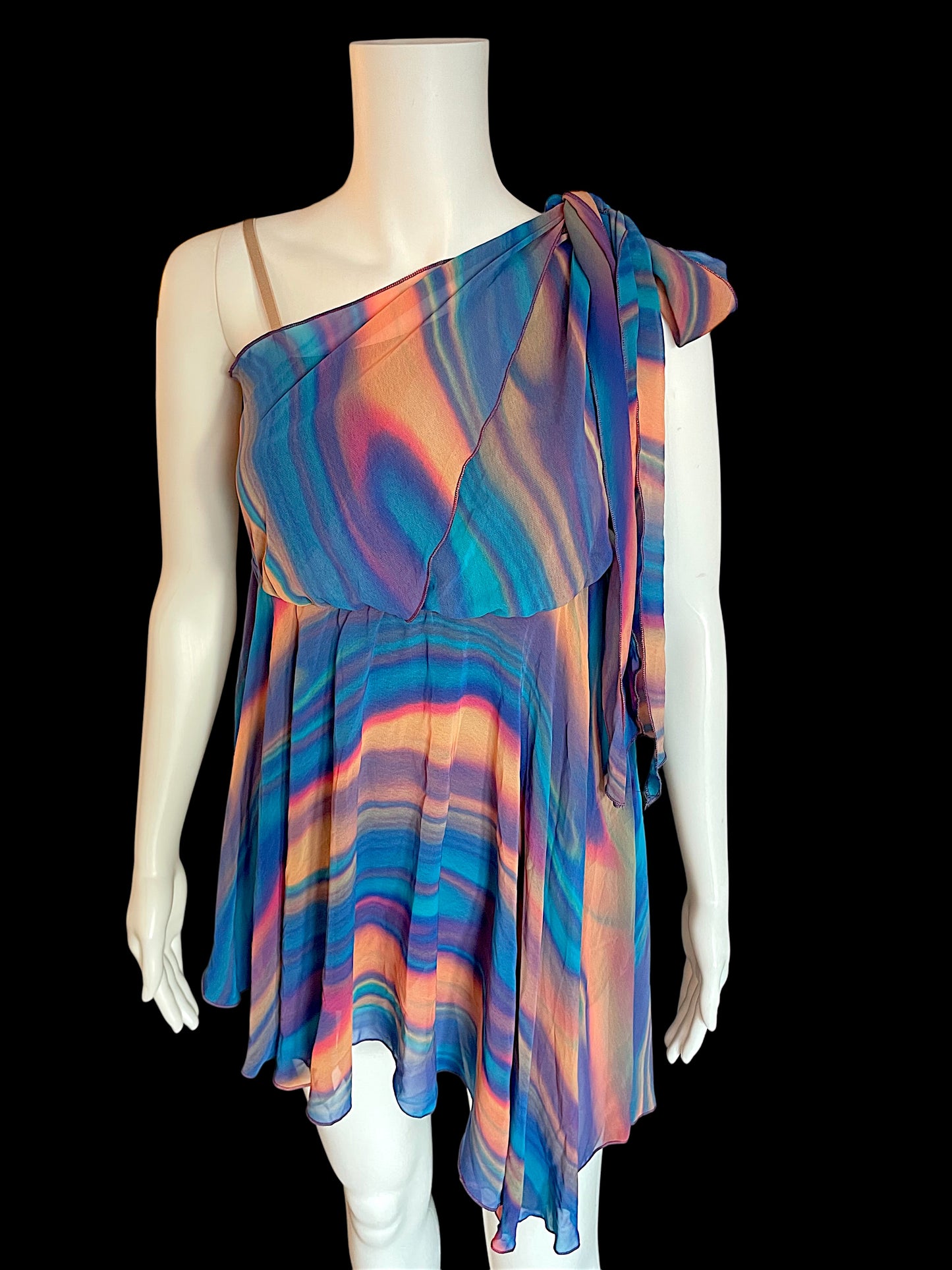 CHIFFON DRAPE DRESS