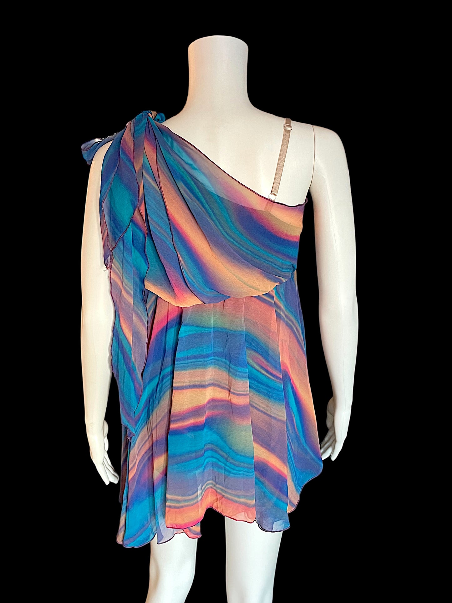 CHIFFON DRAPE DRESS