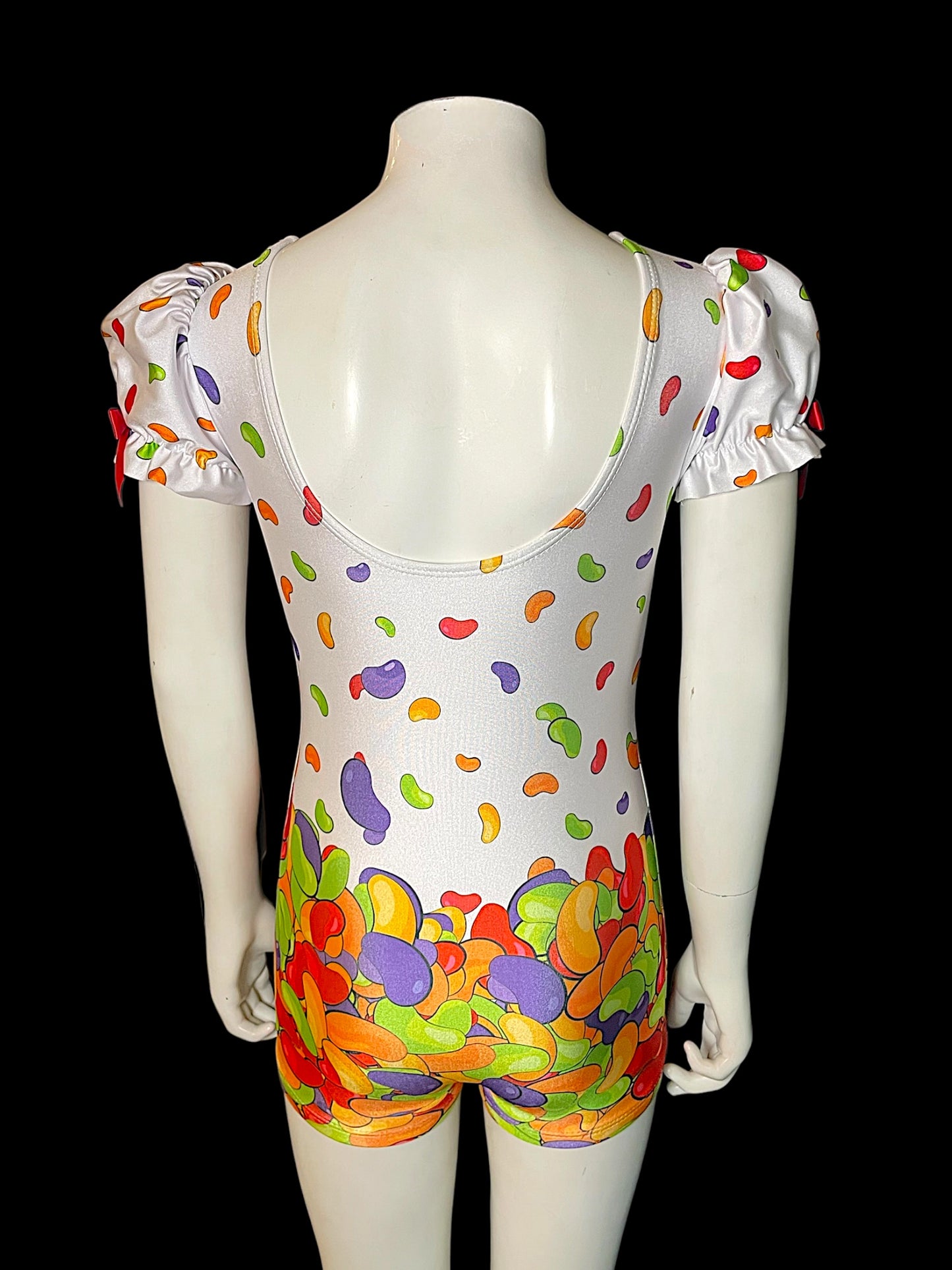 JELLY BABIES PUFF SLEEVE BIKETARD