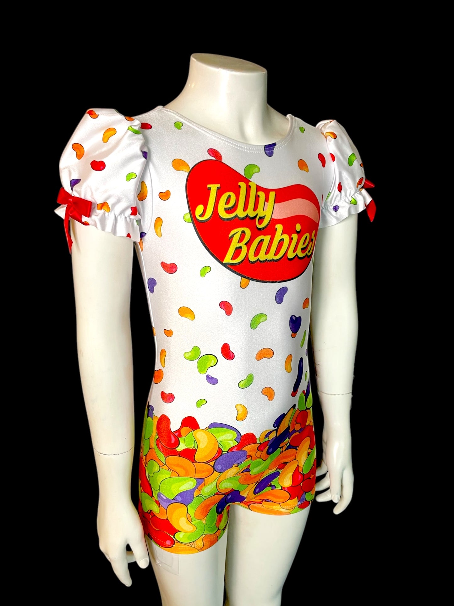 JELLY BABIES PUFF SLEEVE BIKETARD