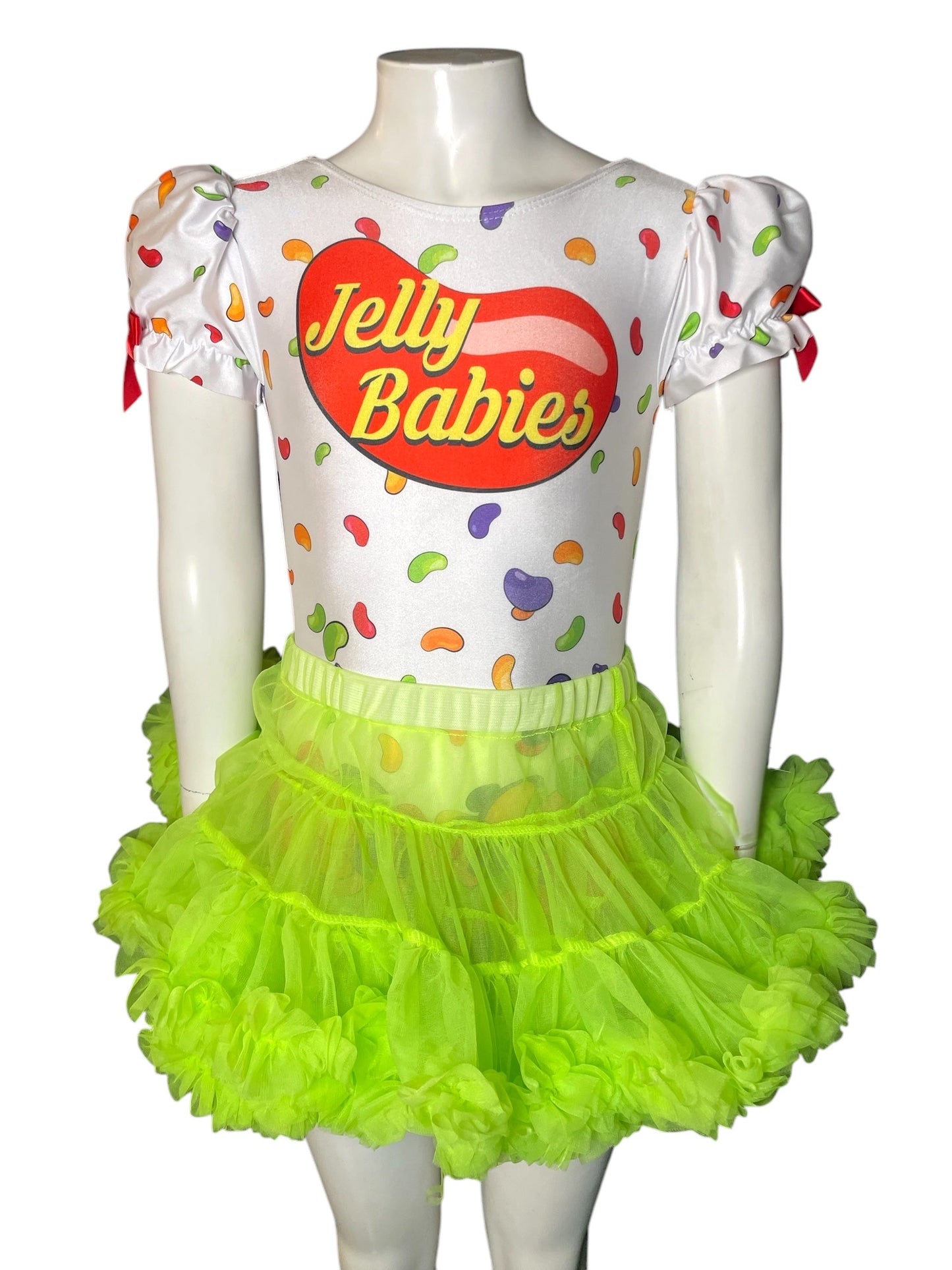 JELLY BABIES PUFF SLEEVE BIKETARD