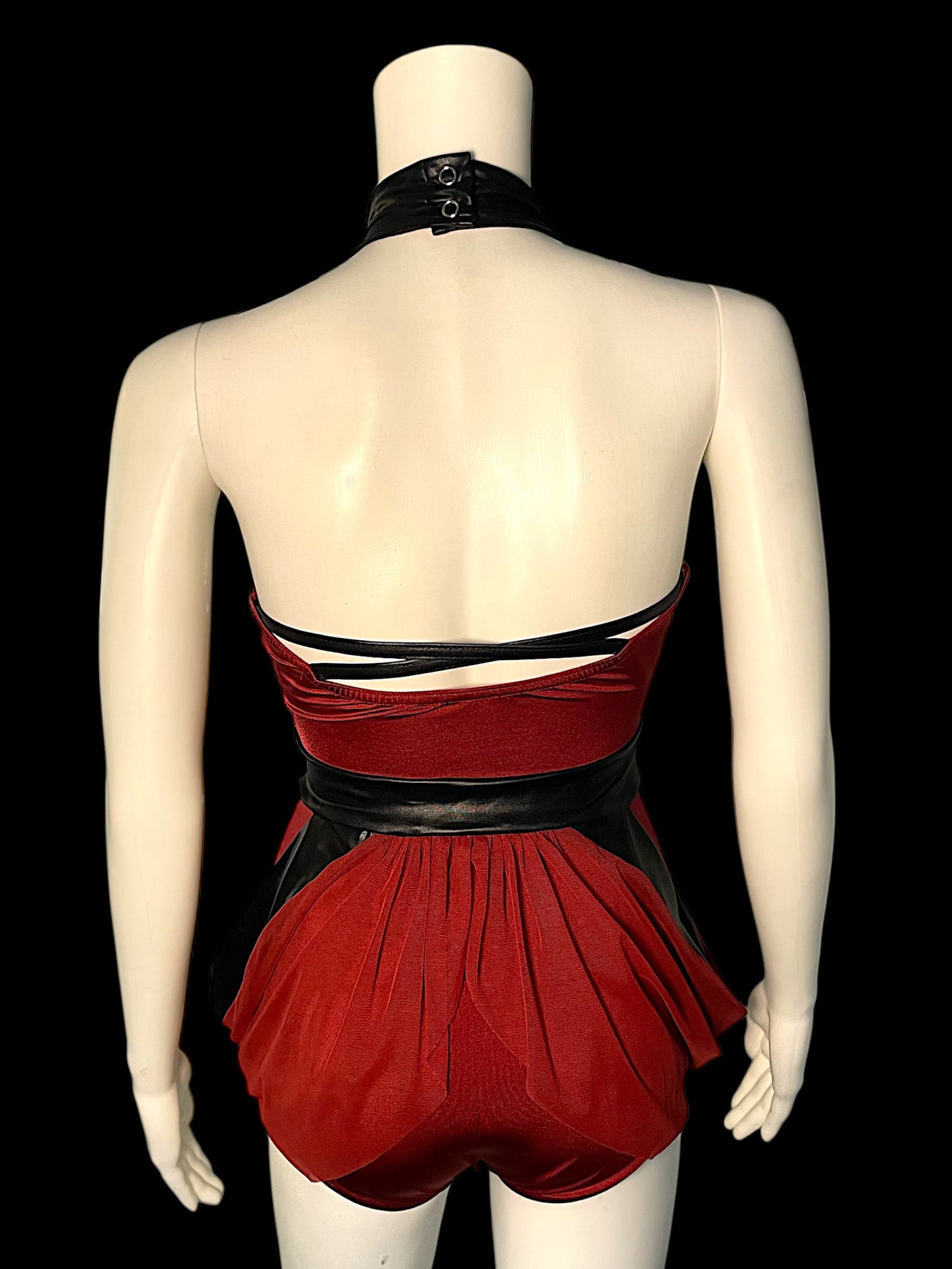 FAUX LEATHER LEO WITH SKIRT