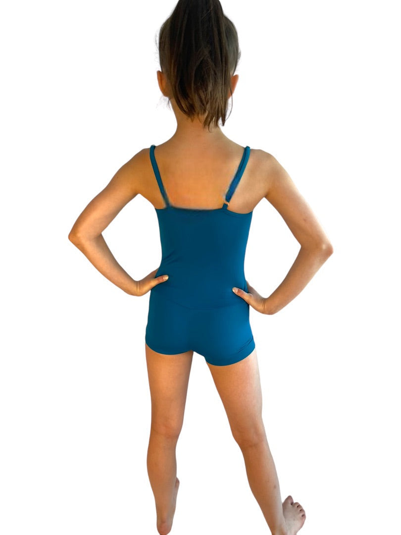 DARK TEAL CAMISOLE BIKETARD