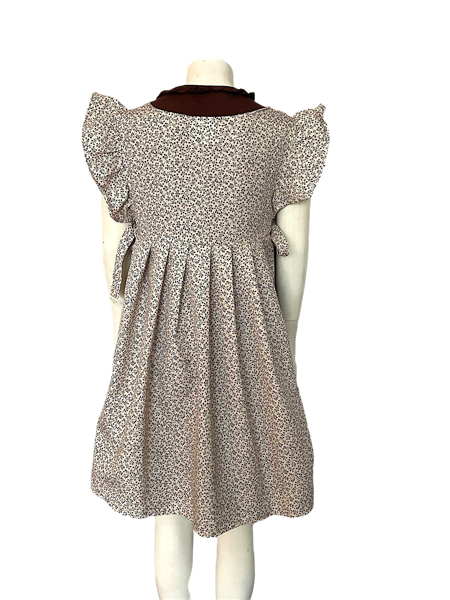 FLUTTER SLEEVE PINAFORE SMOCK AND DRESS