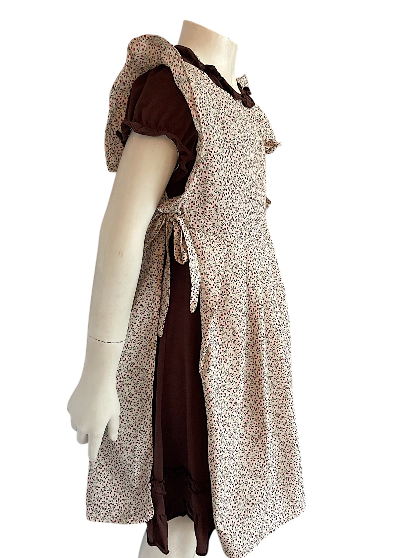 FLUTTER SLEEVE PINAFORE SMOCK AND DRESS