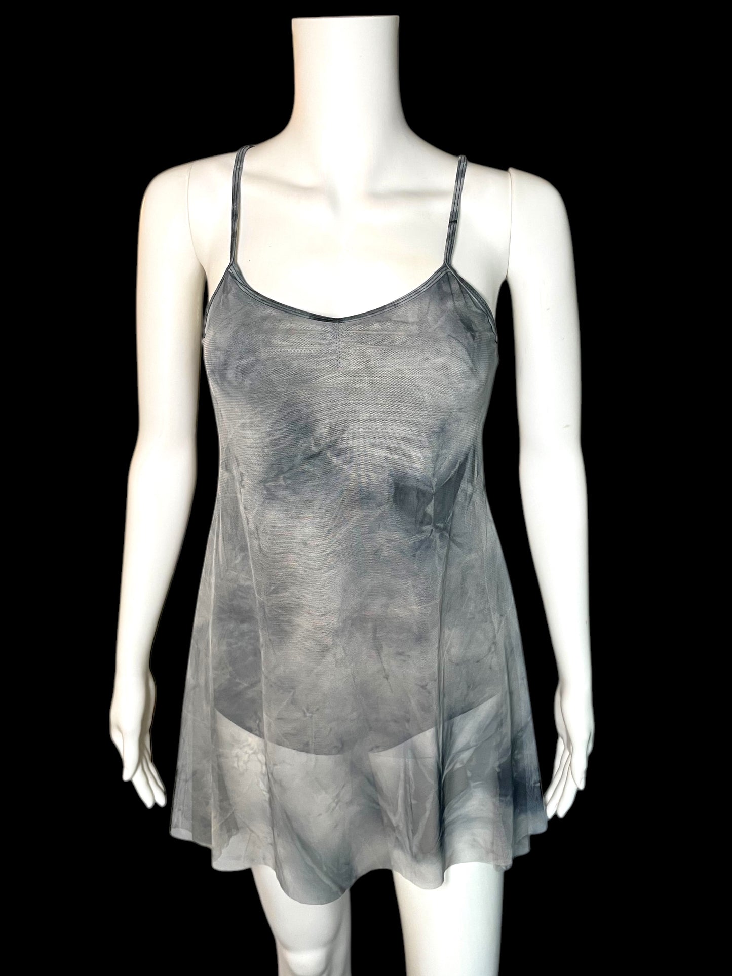 MARBLED MESH DRESS AND LEOTARD