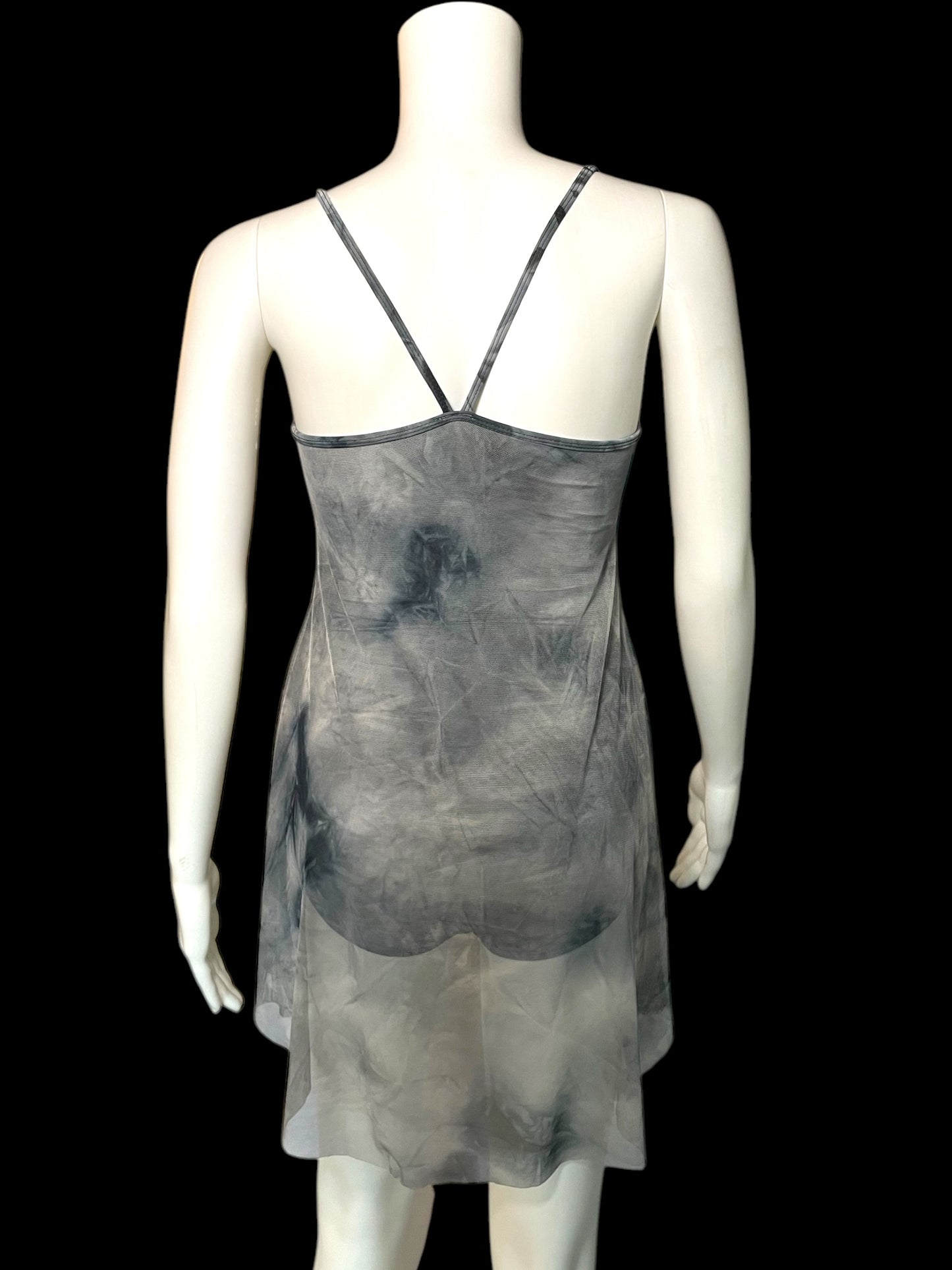MARBLED MESH DRESS AND LEOTARD