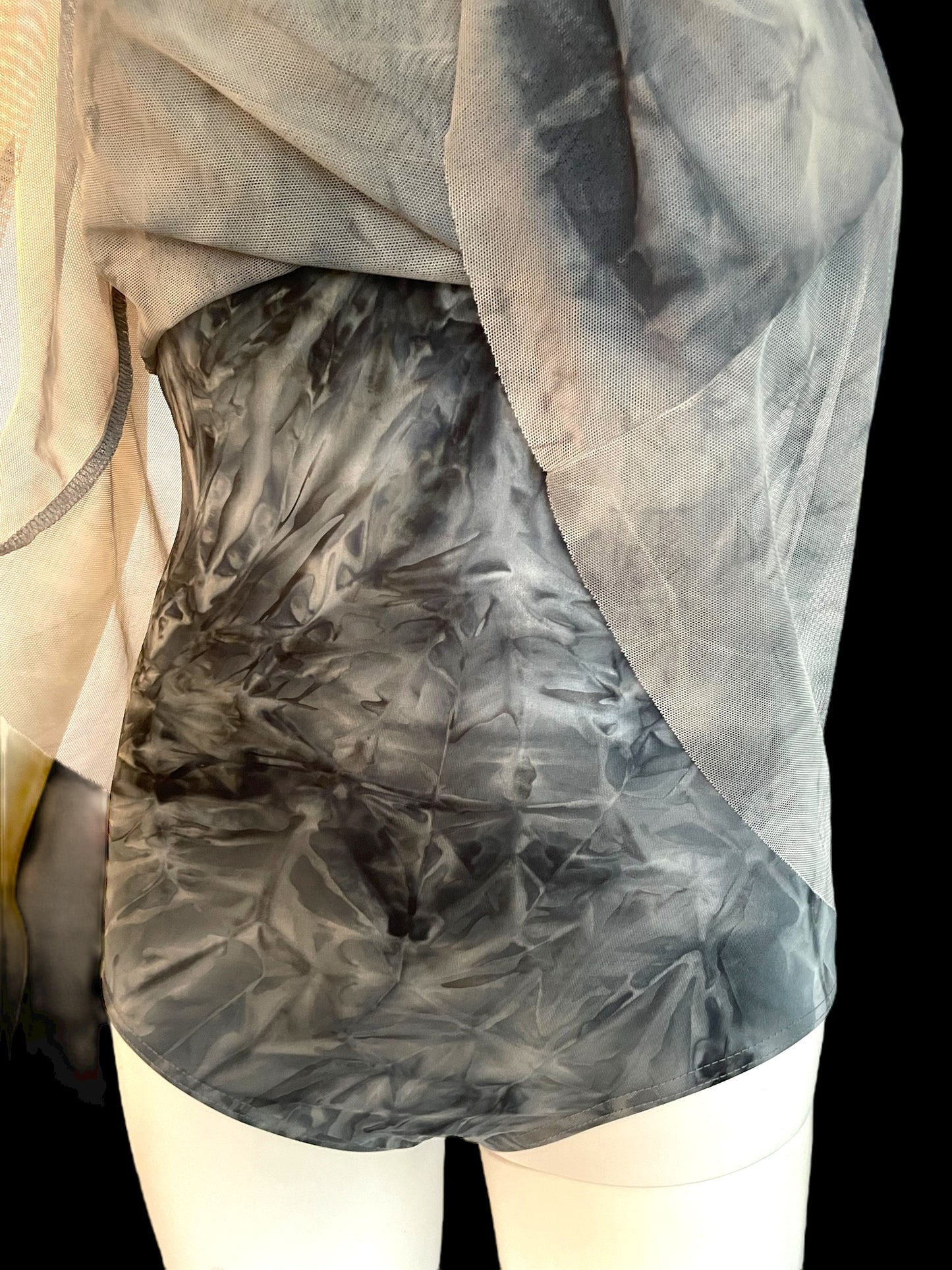 MARBLED MESH DRESS AND LEOTARD