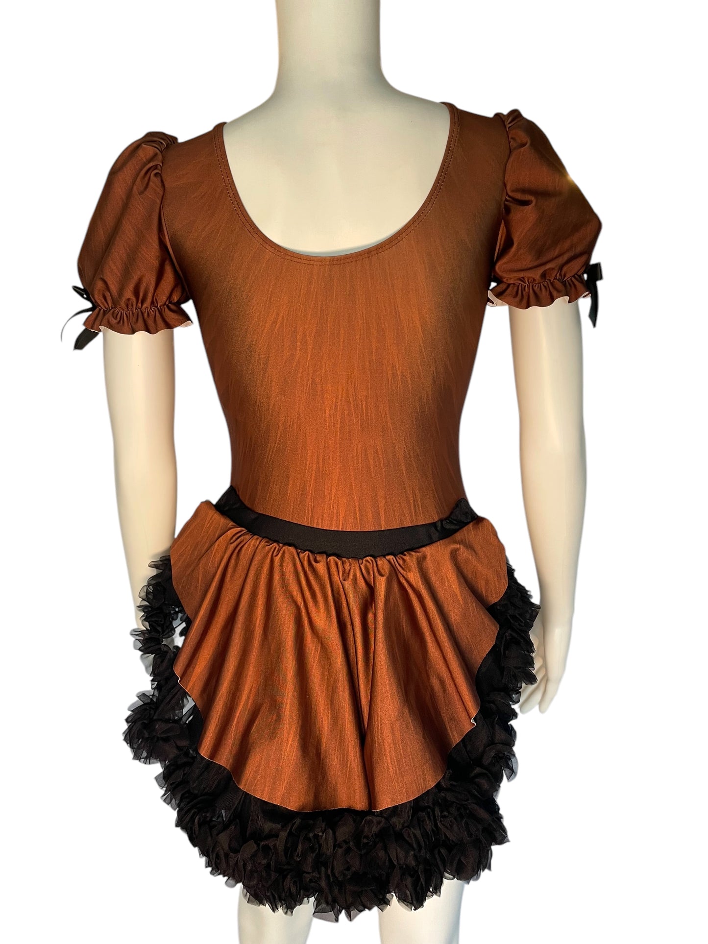 CUSTOM SQUIRREL BIKETARD with PETTIBUSTLE and TOP SKIRT
