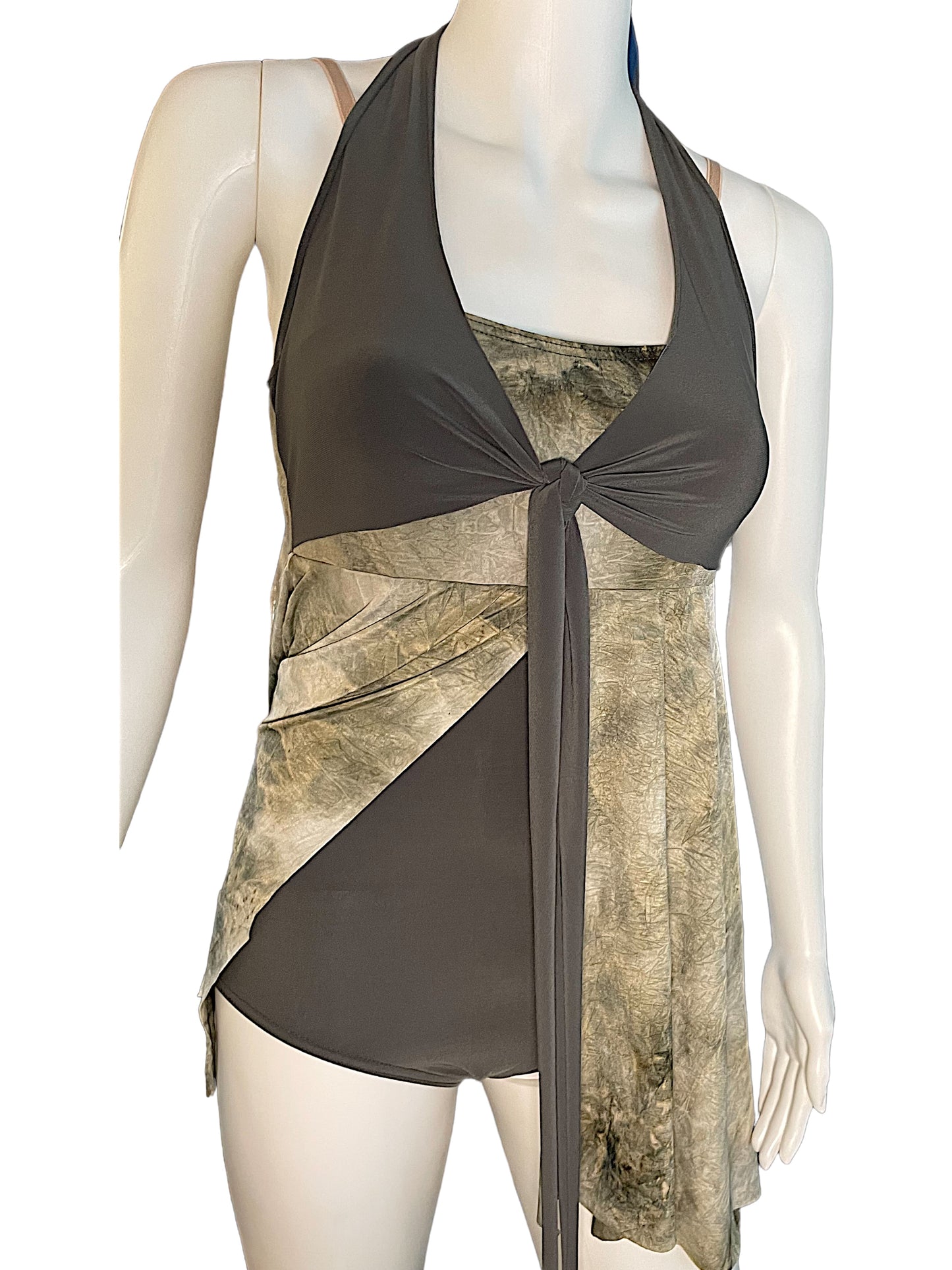 MARBLED OLIVE DRESS