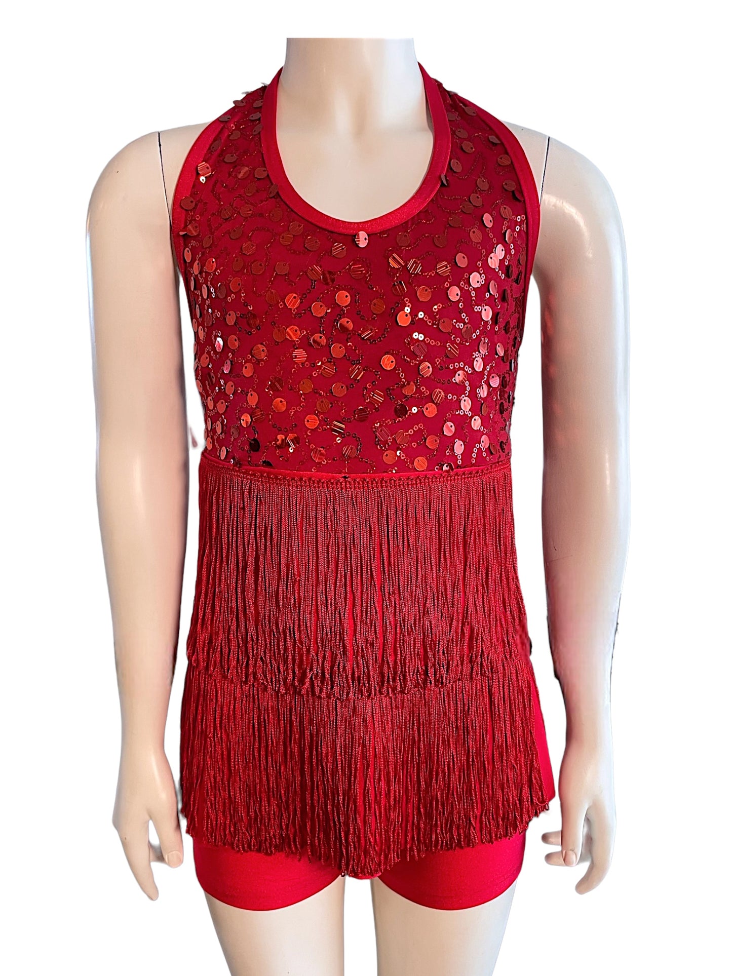 FRINGE AND SEQUIN BIKETARD
