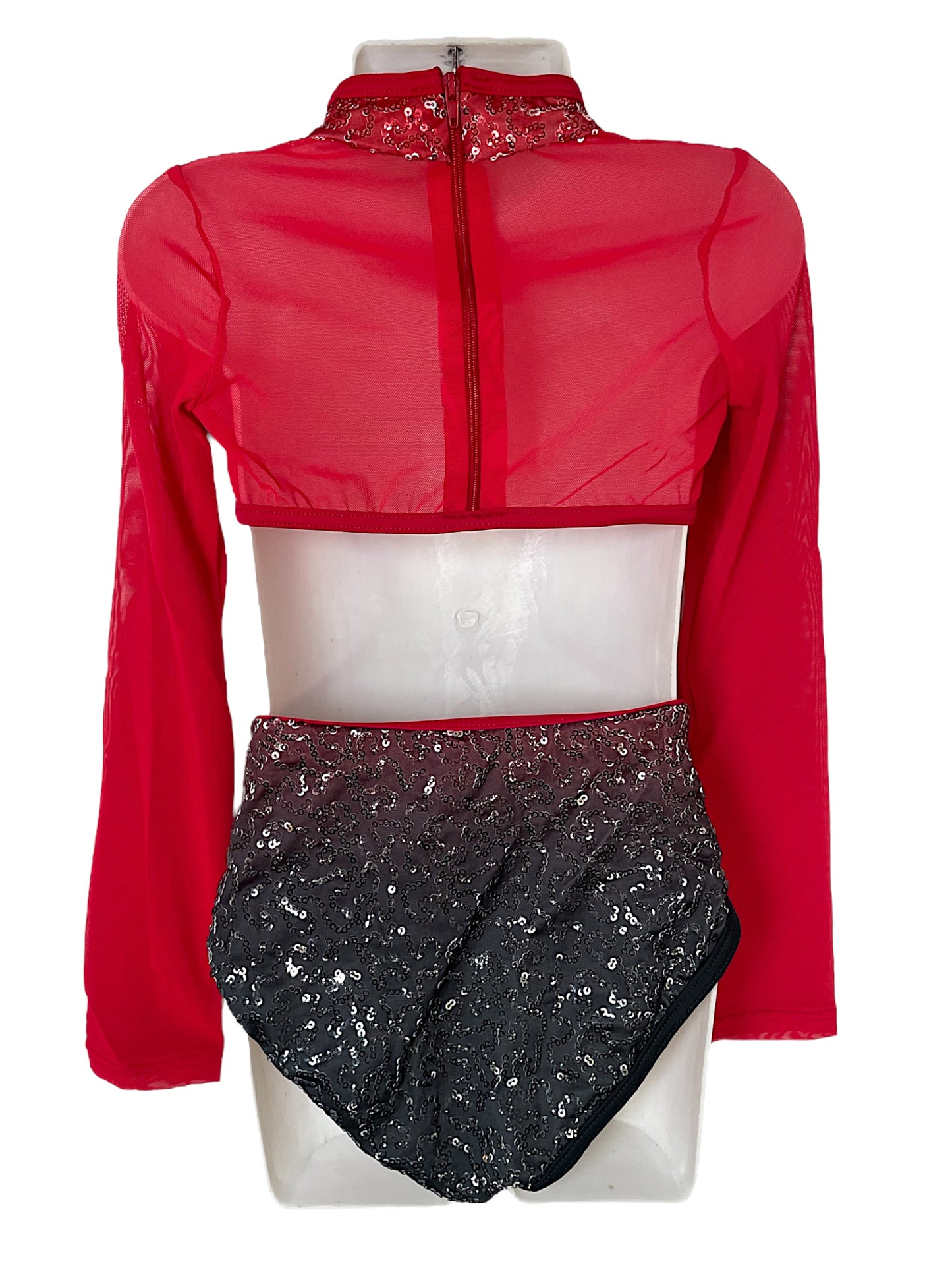 OMBRE SEQUIN CUTOUT LEOTARD-sq11113