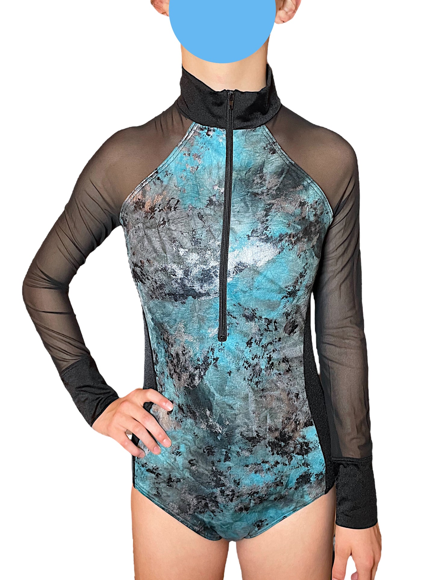 SPLATTERED METALLIC LEOTARD-NV12029