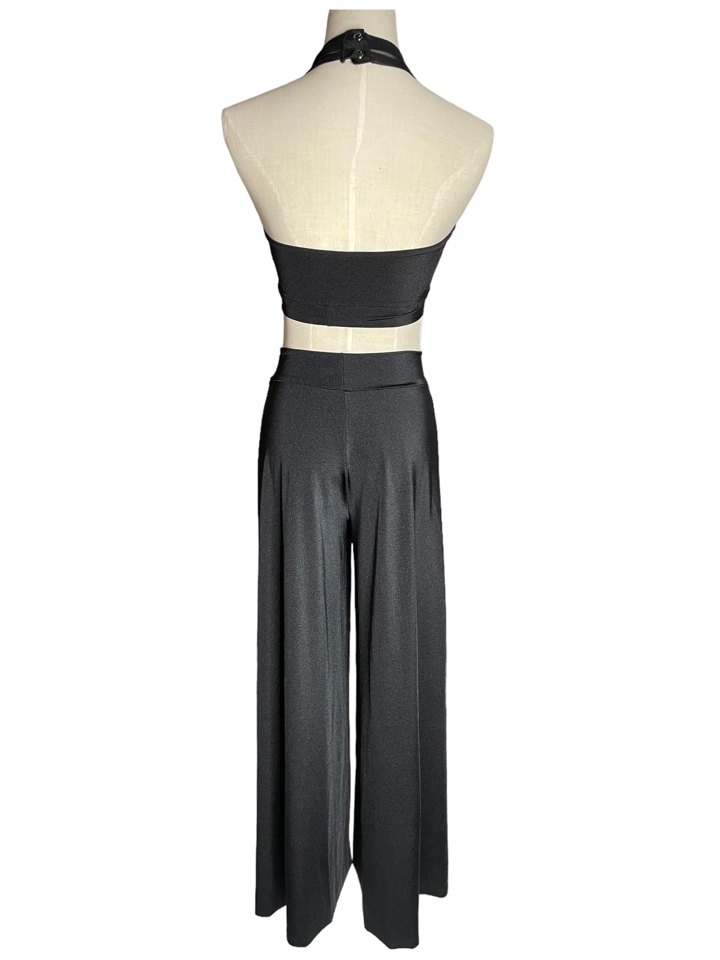 BRA TOP AND SPLIT FRONT PANTS