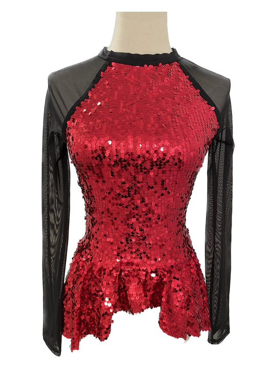 ULTRA SPARKLE PEPLUM SHIRT