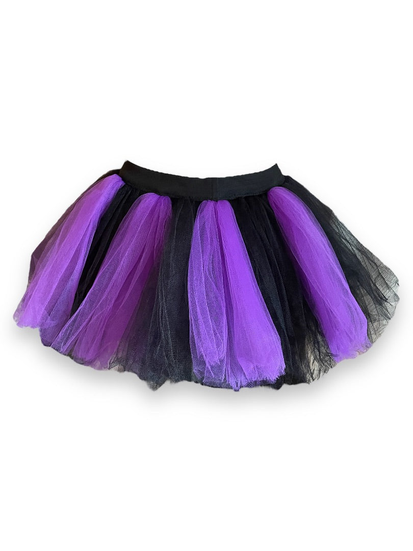 BLACK AND PURPLE LAYERED TULLE TUTU