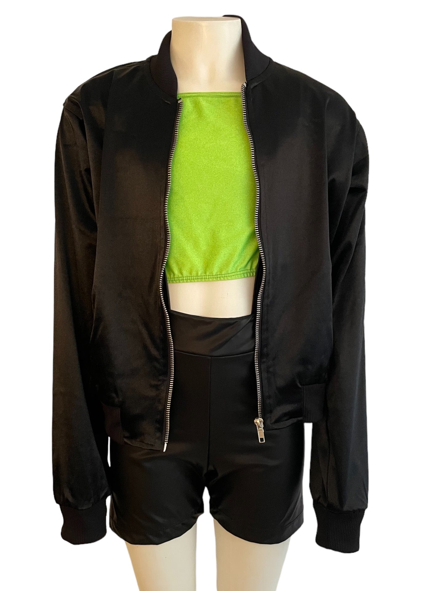 SATIN BOMBER JACKET-9885