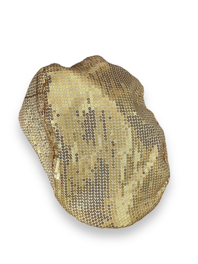 Gold Sequin Newsboy Hat