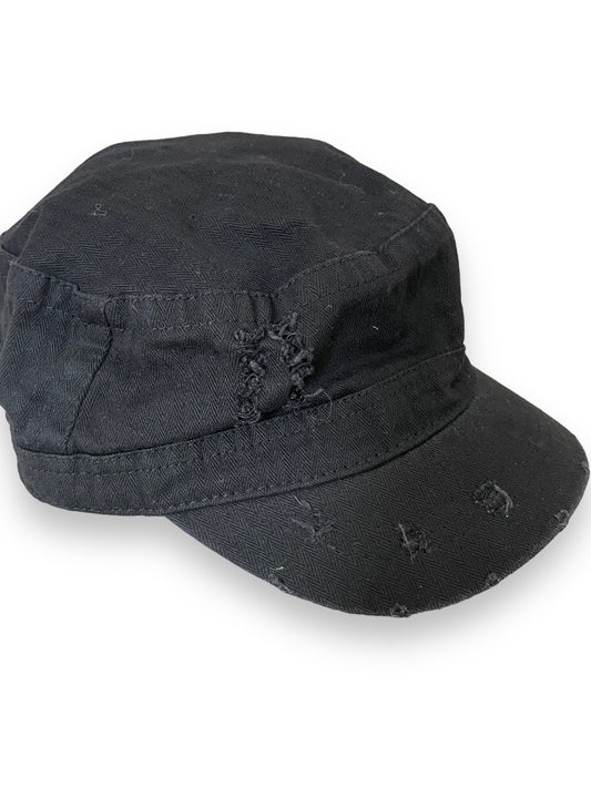 Black Distressed Cadet Hat
