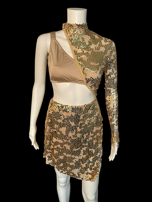 GOLD SEQUIN KELLE