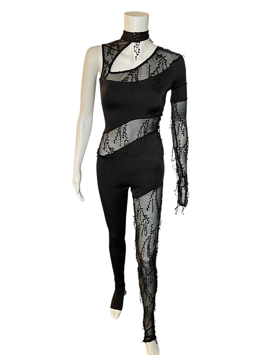 SEQUIN FRINGE KELLE UNITARD