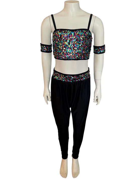 GLAMOUR PANTS AND CROP TOP