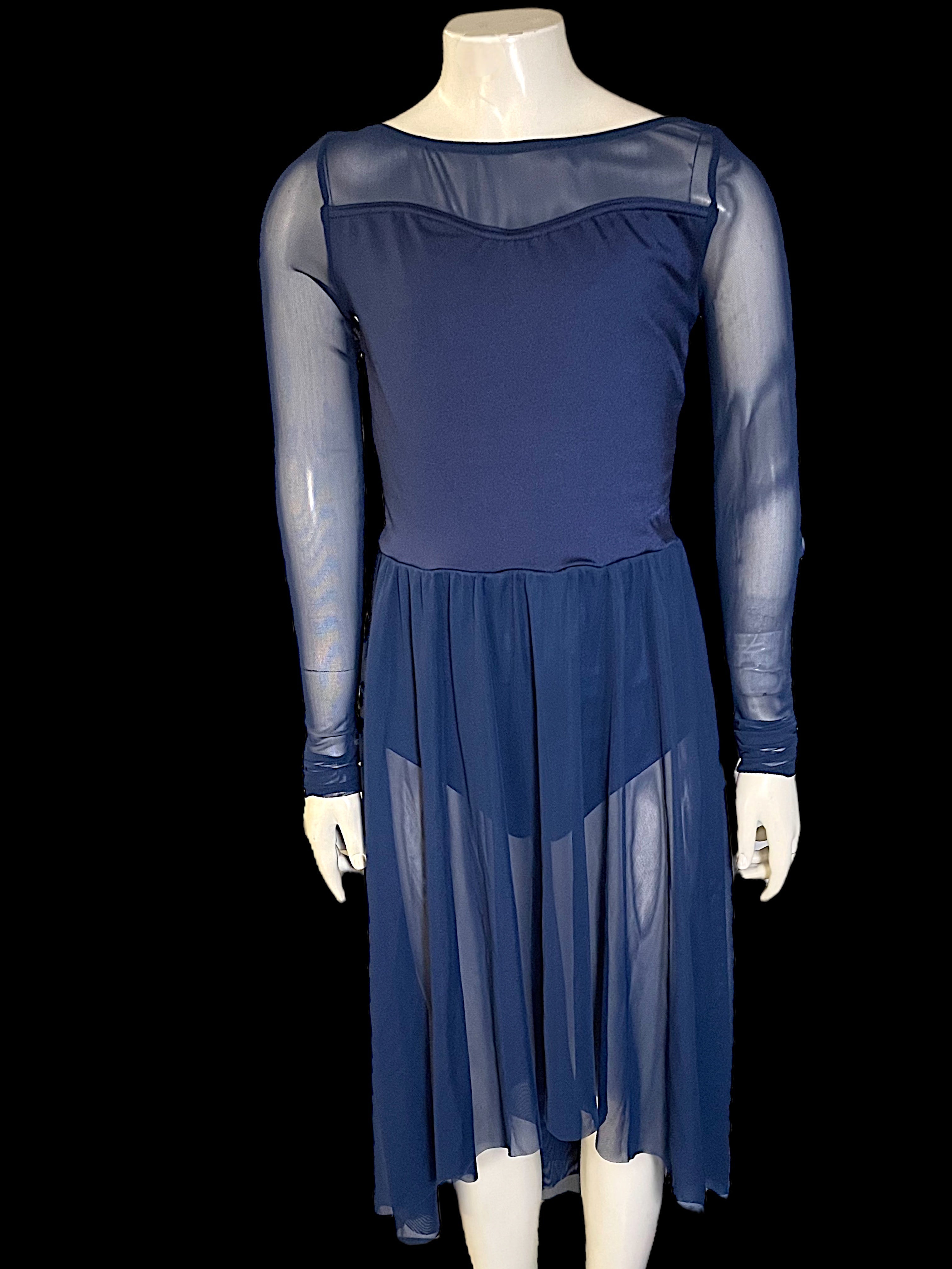 MESH HIGH-LOW MIDI DRESS-14614
