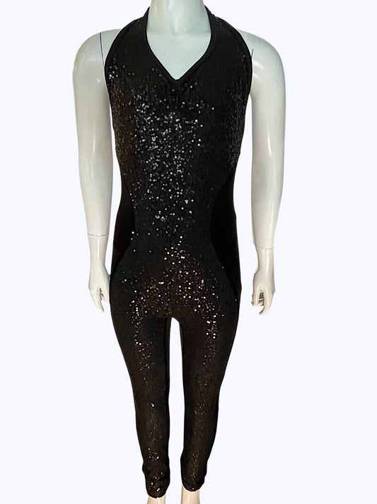 SEQUIN AND VELOUR UNITARD
