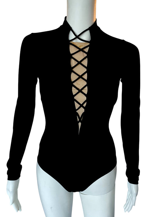LATTICE FRONT LEOTARD-MT10481